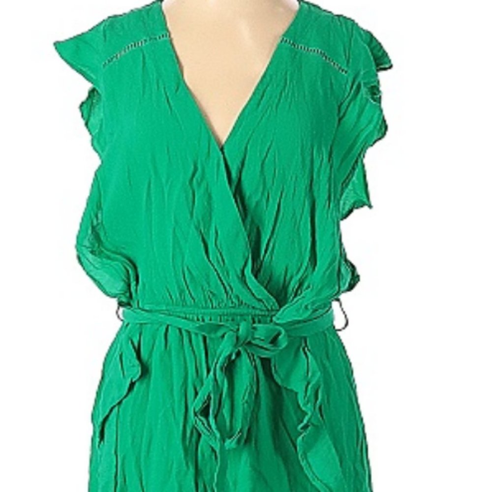 Skies Are Blue green romper